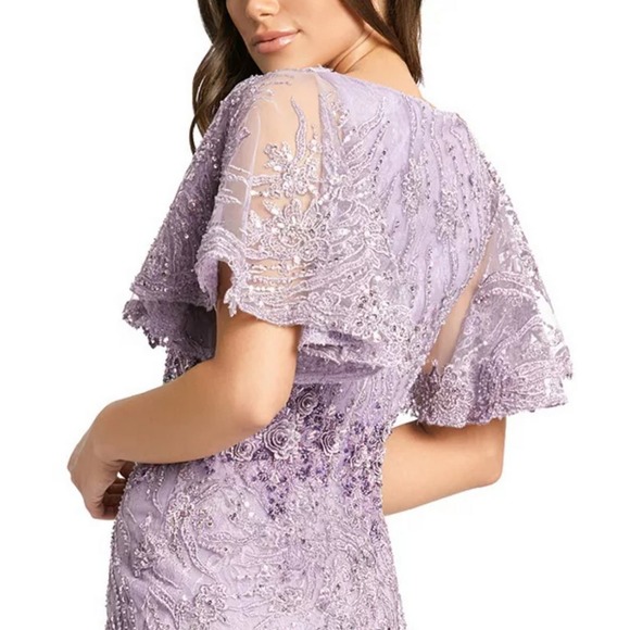 MAC DUGGAL Flutter-Sleeve Gown size 8 - Picture 3 of 8